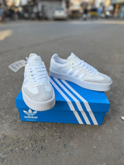 Adidas samba Triple White Satin Stripe