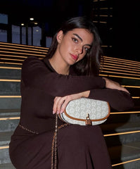 Michael Kors Small Mila Cross Body Bag With OG Box & Dust Bag Beige Brown 20236