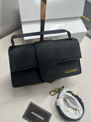 Jacquemus Suede LE Bambino Long Apricot With Sling Strap OG Box & Dust Bag (6828-Black)