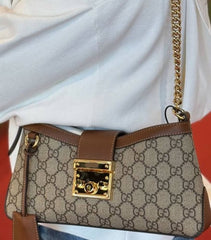 Gucci Padlock Brown Small Shoulder Bag With OG Box & Dust Bag 88278 Brown