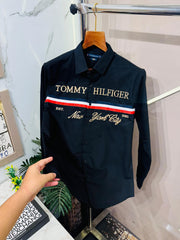 TOMMY HILFIGER IMPORTED FABRIC FRONT EMBROIDERY VERY PREMIUM FULL SLEEVES SHIRT