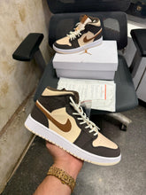 Nike Air jordan 1 Mid Se Brown Basalt Oatmeal Semi Ua