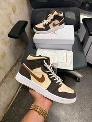 Nike Air jordan 1 Mid Se Brown Basalt Oatmeal Semi Ua