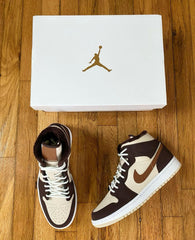 Nike Air jordan 1 Mid Se Brown Basalt Oatmeal Semi Ua