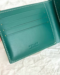 Goyard Gy Saint-Florentin Leather Green Wallet With OG Box & Dust Bag 802 Green