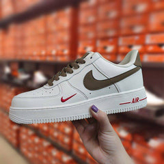 Nike Airforce 1 Mini Red Swoosh Coffee