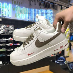 Nike Airforce 1 Mini Red Swoosh Coffee