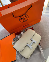 Hermes Constance Slim Epsom Vert With OG Box & Dust Bag KG-19 Apricot