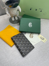 Goyard Grenelle Passport Holder Cover With OG Box & Dust Bag (804 Black)