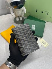 Goyard Grenelle Passport Holder Cover With OG Box & Dust Bag (804 Black)