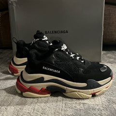 Balenciaga Triple S Black White Red