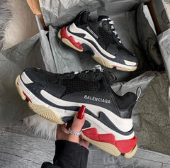Balenciaga Triple S Black White Red