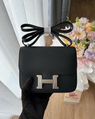 Hermes Constance Slim Epsom Vert With OG Box & Dust Bag (KG-19 Black)