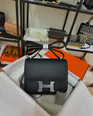 Hermes Constance Slim Epsom Vert With OG Box & Dust Bag (KG-19 Black)