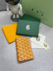 Goyard Grenelle Passport Holder Cover With OG Box & Dust Bag (804 Yellow)