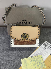 Coach Parker Studded Premium Shoulder Bag With OG Box & Dust Bag (Beige-28032)