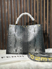 Fendi Peekaboo Premium Crocodile Tote Bag