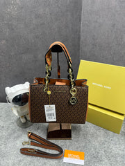 Michael Kors Cynthia Signature Bag With OG Box & Dust Bag 2001 Coffee brown