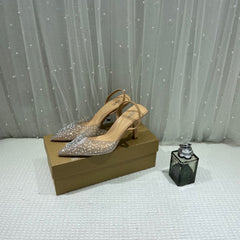 Zara Pearl Jewel Heels High Quality Wid OG Box & Dust Bag