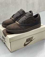 Semi UA Air Jordan 1 Low Travis Scott Velvet Brown Legit