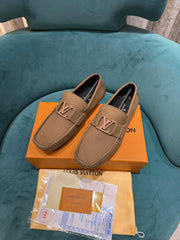 Louis Vuitton Lv Monte Carlo Mocassin Loafers Khaki Green MADE IN ITALY