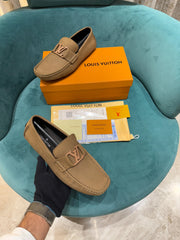 Louis Vuitton Lv Monte Carlo Mocassin Loafers Khaki Green MADE IN ITALY