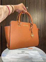 Michael Kors SELMA SATCHEL Handbag with extra sling belt and dust cover 470