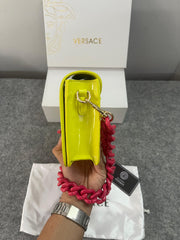 Versace Jeans Counture Structure Sling Bag With OG Box & Dust Bag (AV630 Neon Green)