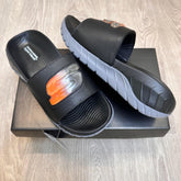 2025 Skechers Go Recover Utopo Logo Premium Black Slides