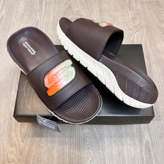 2025 Skechers Go Recover Utopo Logo Premium Brown Slides