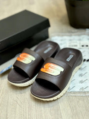 2025 Skechers Go Recover Utopo Logo Premium Brown Slides