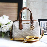 Michael Kors Boston Brown With Dust Bag 71012 Beige Brown