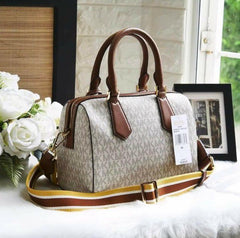 Michael Kors Boston Brown With Dust Bag 71012 Beige Brown