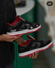 Sb dunk low coca cola black red
