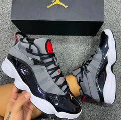 Nike Air Jordan 6 Rings Smoke Grey Black Red