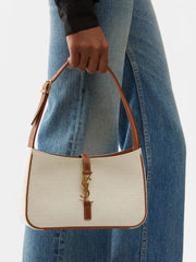 Ysl Saint Laurent Canvas Brown Le 5 7 Shoulder Bag With OG Box & Dust Bag 903 Canvas Brown