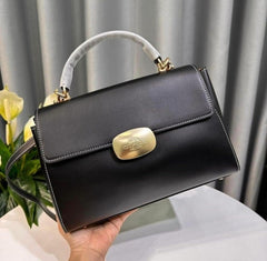 Coach Eliza Top Handle Premium Crossbody Bag With OG Magnetic Gift Box & Dust Bag (Black - 911)