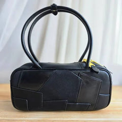 Miu Miu Versatile Long Handle Black Leather Shoulder Bag With Dust Bag 502 Black