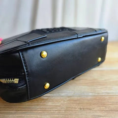 Miu Miu Versatile Long Handle Black Leather Shoulder Bag With Dust Bag 502 Black