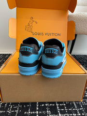 Virgil Abloh Iconic LV Trainer sneaker Blue With Double Box Made in Italy