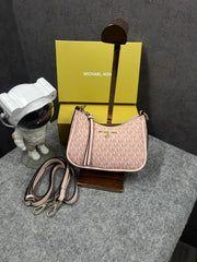 Michael Kors MK Jet Set Charm Small Logo Pochette With OG Box (5575 Pink)
