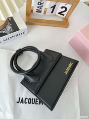 Jacquemus Le Chiquito Noeud Bag With OG Box Dust Bag & Extra Sling Belt (Black - 655)