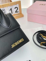 Jacquemus Le Chiquito Noeud Bag With OG Box Dust Bag & Extra Sling Belt (Black - 655)