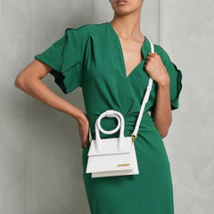 Jacquemus Le Chiquito Noeud Bag With OG Box Dust Bag & Extra Sling Belt (White - 655)