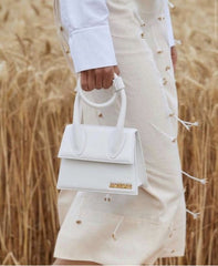 Jacquemus Le Chiquito Noeud Bag With OG Box Dust Bag & Extra Sling Belt (White - 655)