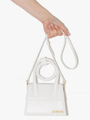 Jacquemus Le Chiquito Noeud Bag With OG Box Dust Bag & Extra Sling Belt (White - 655)