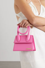 Jacquemus Le Chiquito Noeud Bag With OG Box Dust Bag & Extra Sling Belt (Pink - 655)