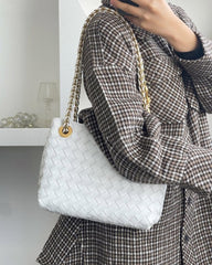 Bottega Veneta Andiamo Small Intrecciato-Leather Bag Off White 159