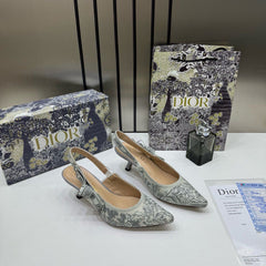 Dior JAdior SlingBack Pump Tiger Grey With OriginalBox CarryBag Premium