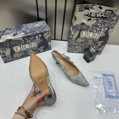 Dior JAdior SlingBack Pump Tiger Grey With OriginalBox CarryBag Premium